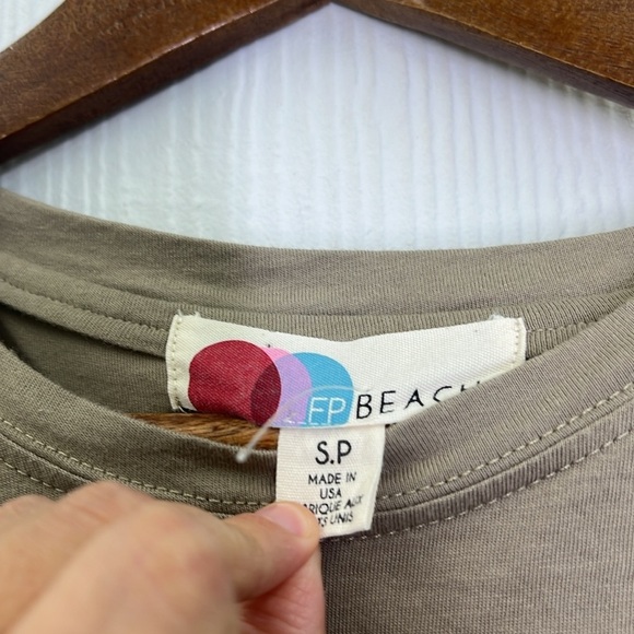 Free People - Dallas Ground Coriander Long Sleeve Twisted Tunic Blouse Small - Picture 7 of 10